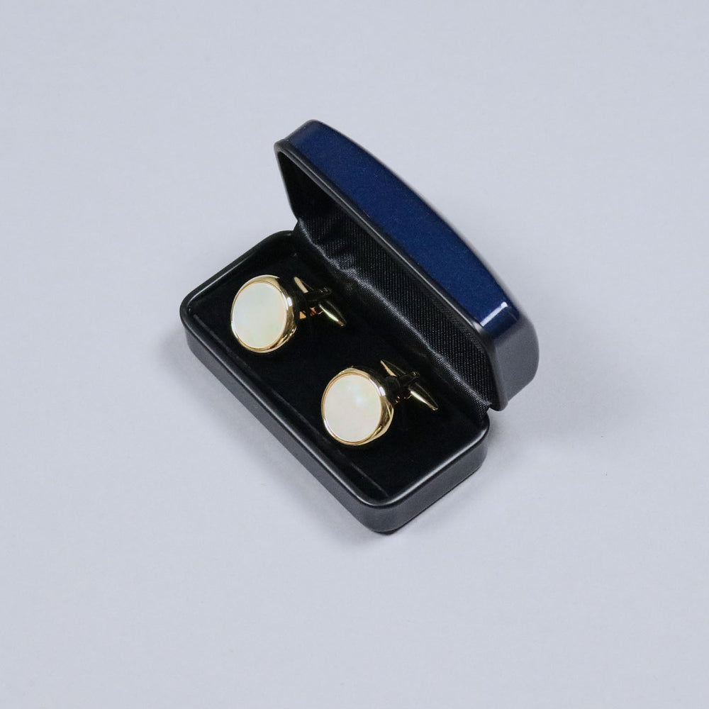 Gold Plated Mother Of Pearl Cufflinks