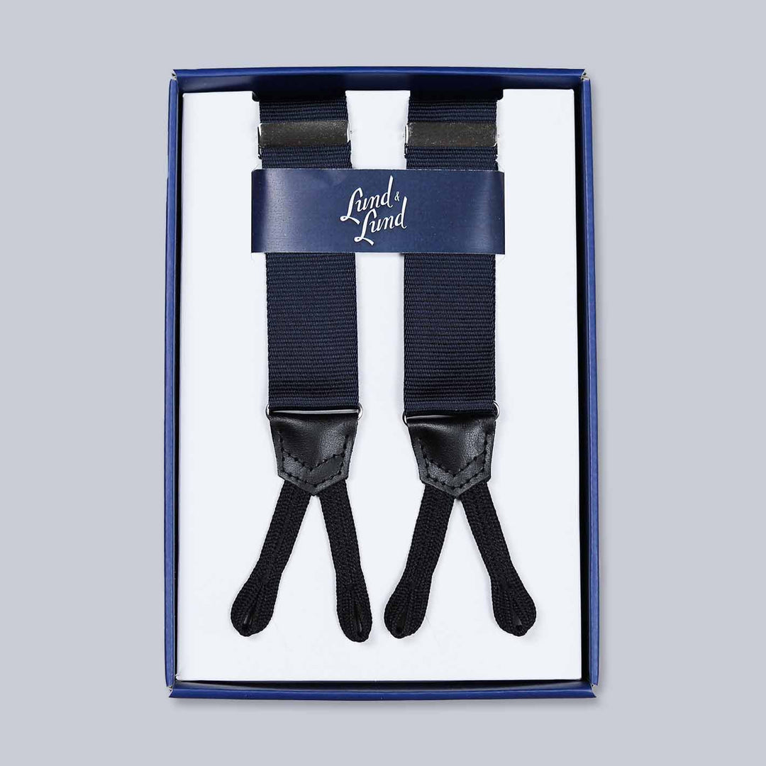 Navy Braided Fastenings 35mm Braces