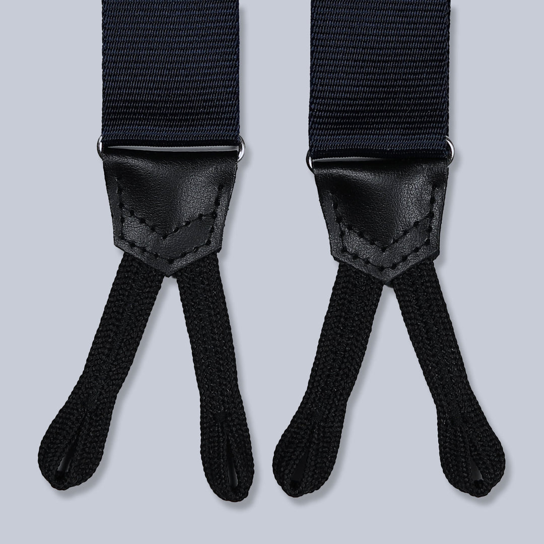 Navy Braided Fastenings 35mm Braces