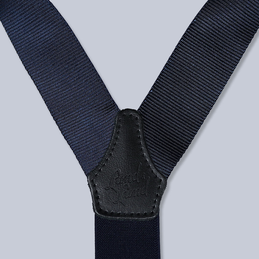 Navy Braided Fastenings 35mm Braces