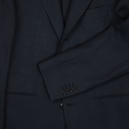 Navy Linen Suit