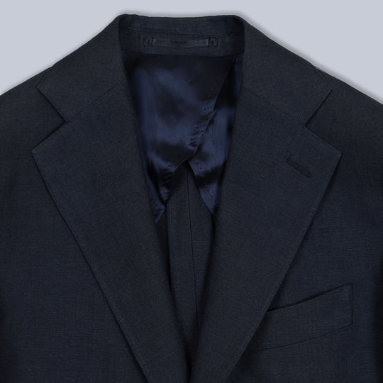 Navy Linen Suit