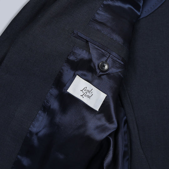Navy Linen Suit