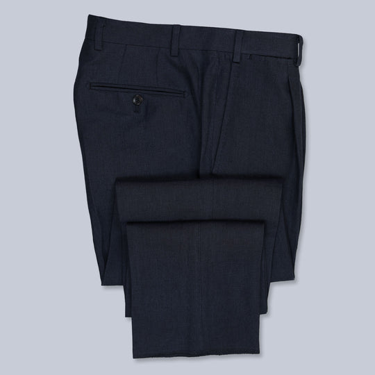 Navy Linen Suit