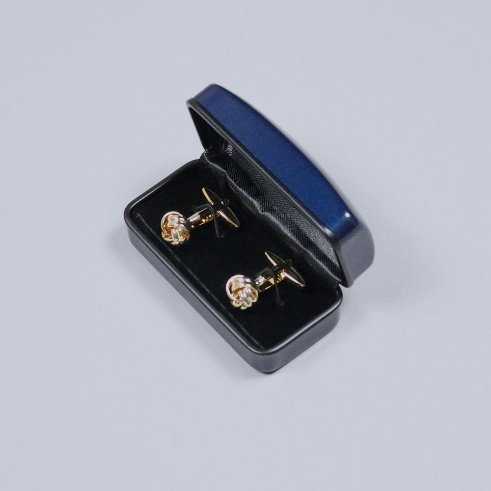 Polished Gold Plated Knot Cufflinks