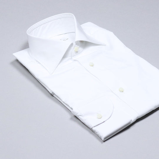 White Semi-cutaway Shirt