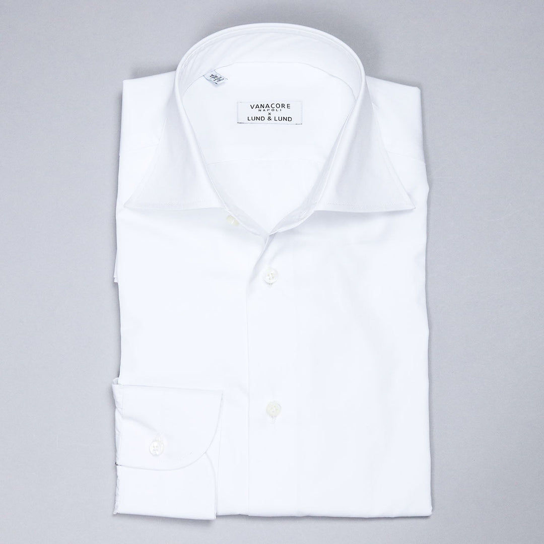 White Semi-cutaway Shirt