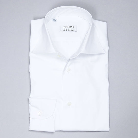 White Semi-cutaway Shirt