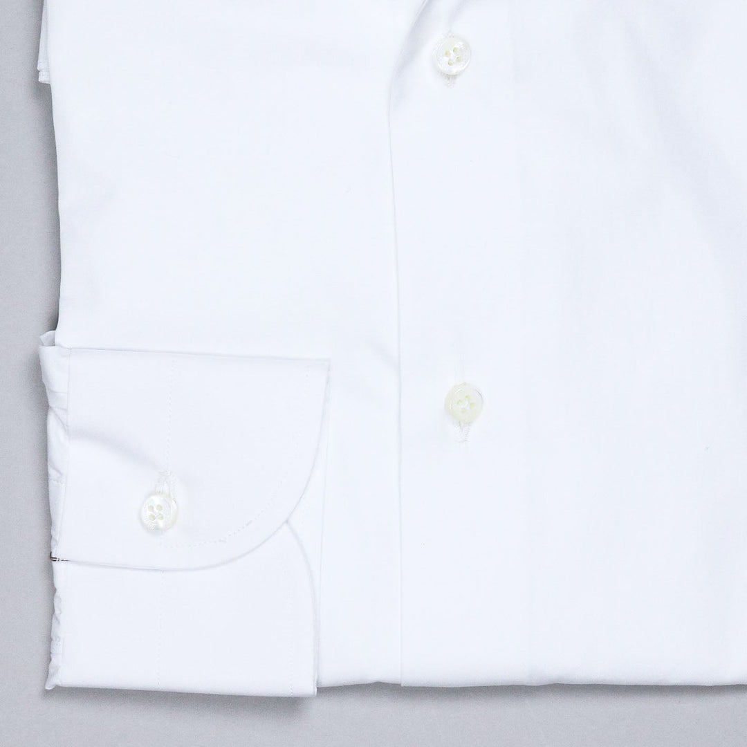 White Semi-cutaway Shirt