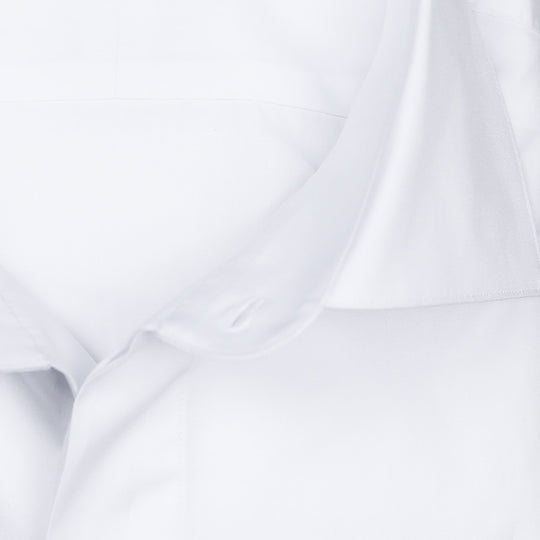White Double Cuff Handmade Tuxedo Shirt