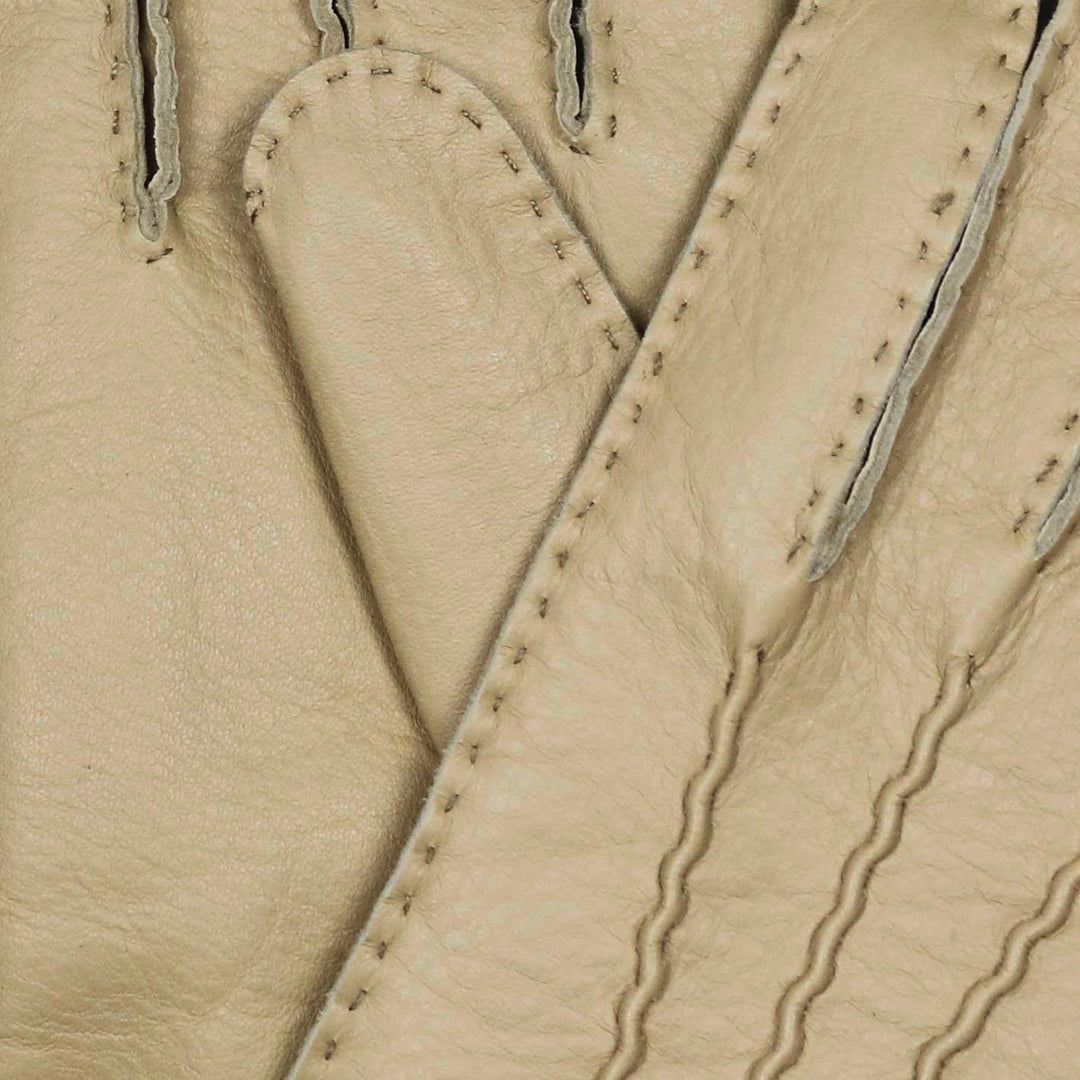 Yellow Deer Skin Cashmere Lined Gloves
