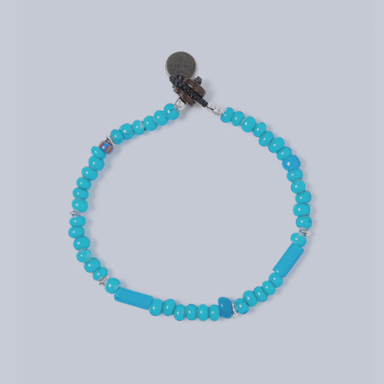 Blue Beads Natural 4mm Bracelet