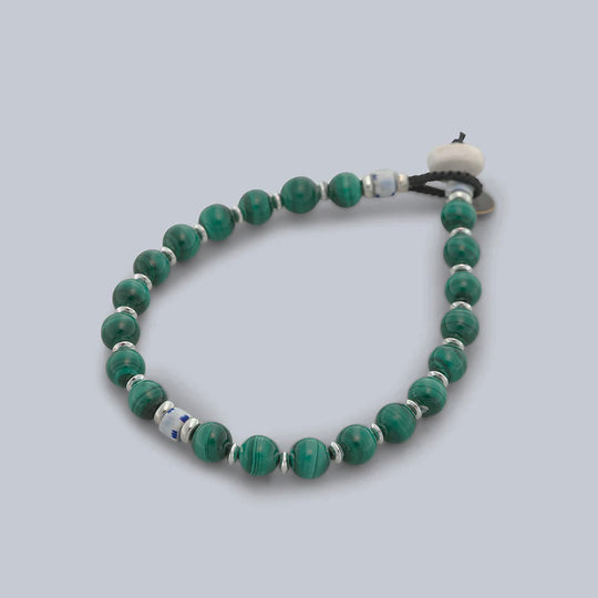Malachite Green Beads Natural 6mm Bracelet