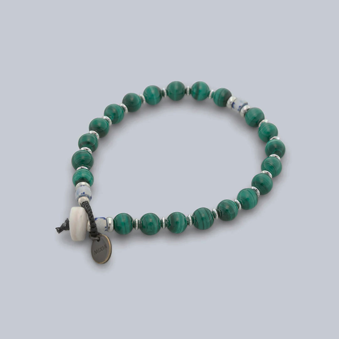 Malachite Green Beads Natural 6mm Bracelet