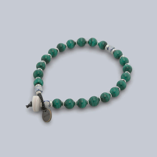 Malachite Green Beads Natural 6mm Bracelet