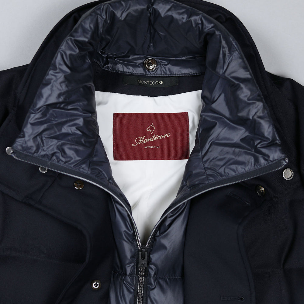 Navy Down Padded Superfine Coat