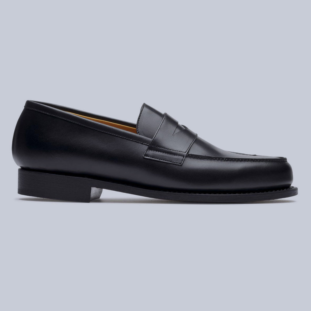 Paraboot Black Leather Adonis Loafers