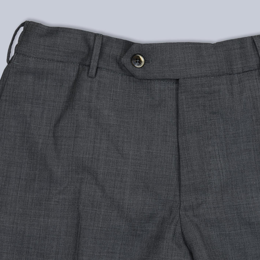 Grey Travel Superfine 130s Wool Trousers