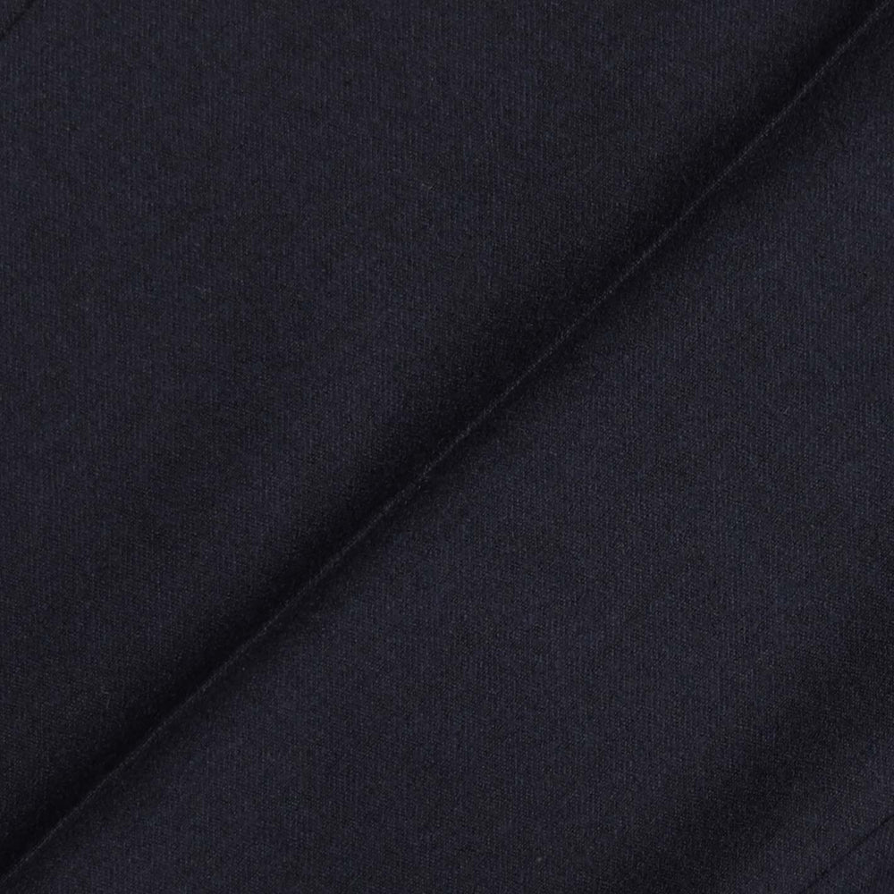 Navy Brushed Wool Flannel Trousers