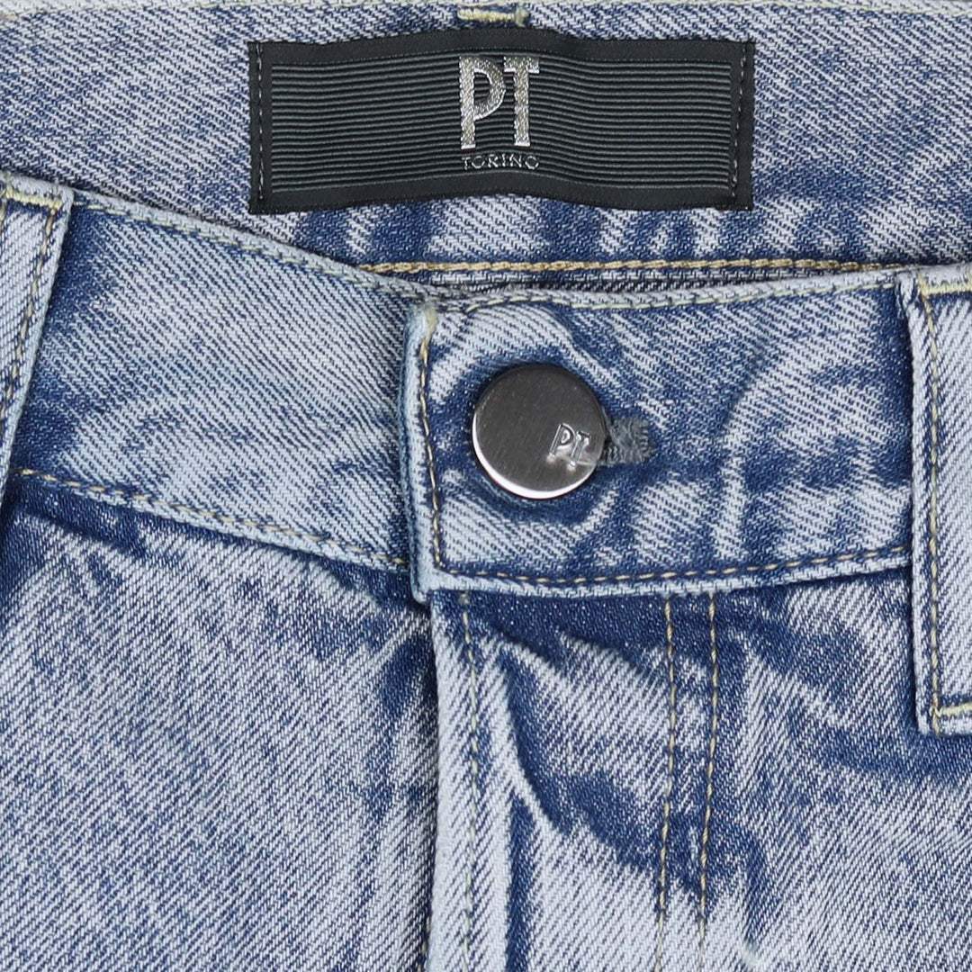 Washed Light Blue 13 Oz Denim Regular Fit Trousers
