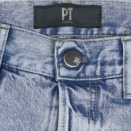 Washed Light Blue 13 Oz Denim Regular Fit Trousers