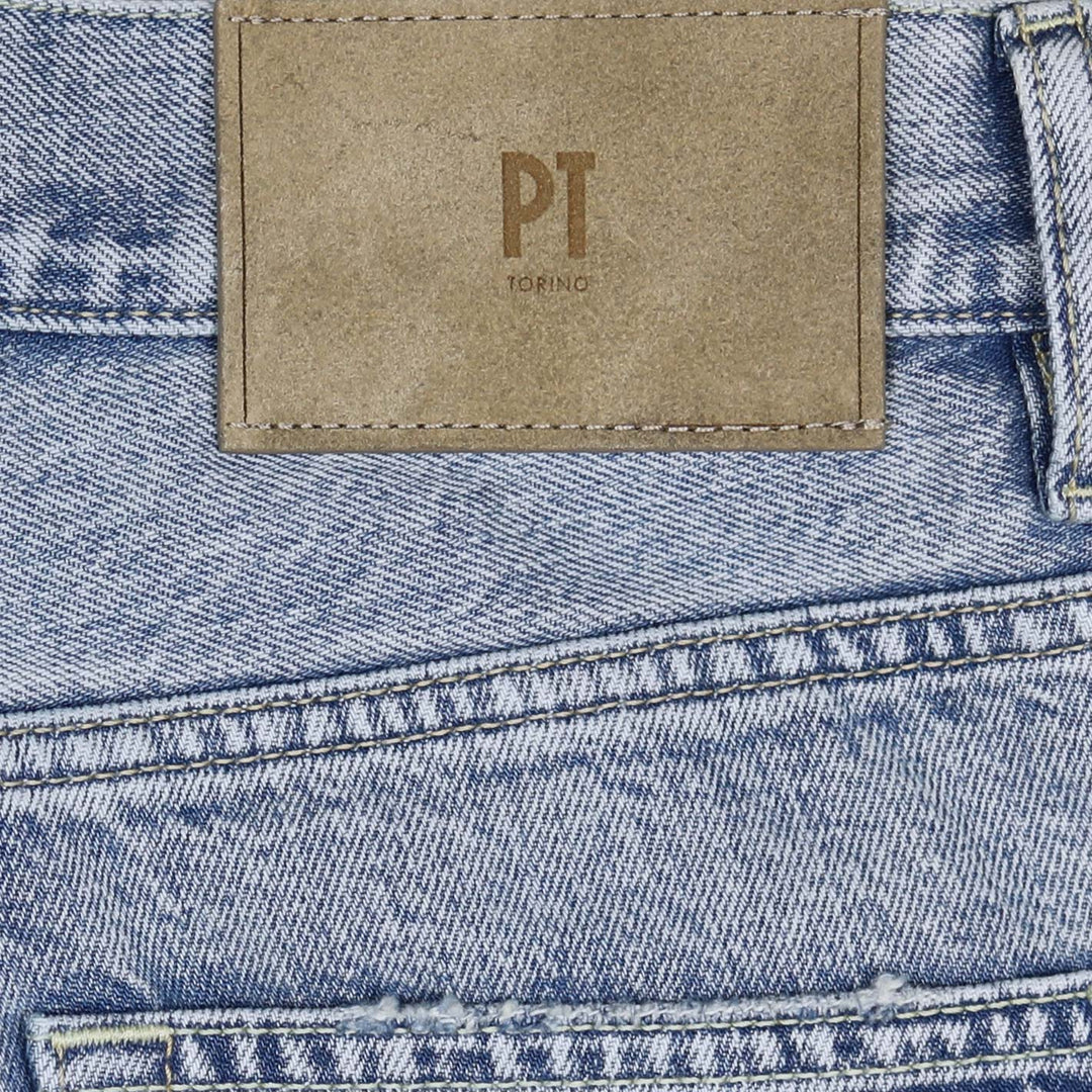 Washed Light Blue 13 Oz Denim Regular Fit Trousers