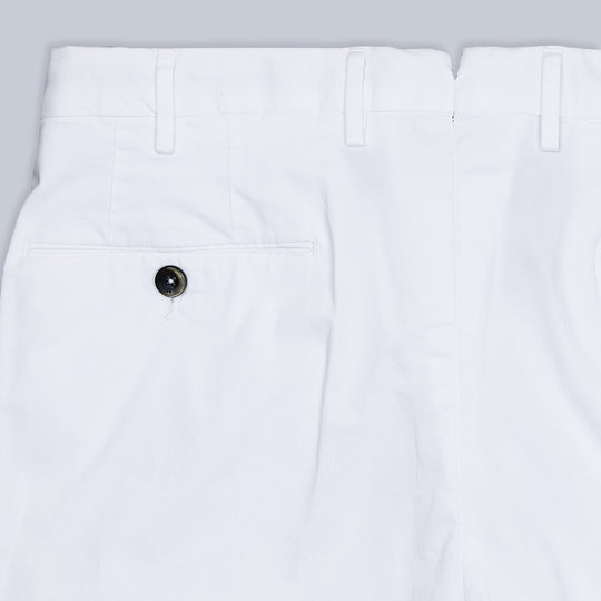White Washed Summer Cotton Slim Fit Trousers
