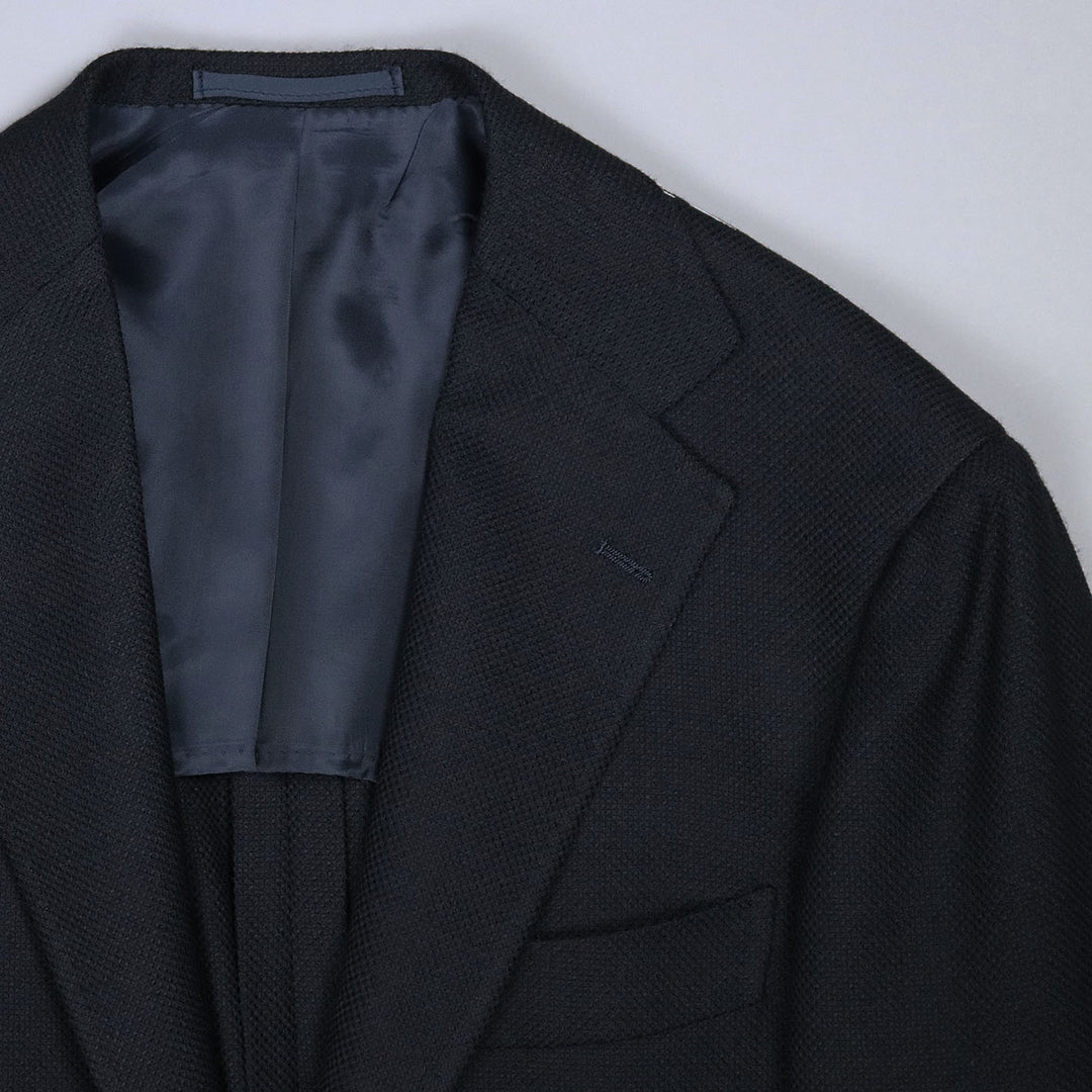 Midnight Blue Four Season Wool Balloon Blazer