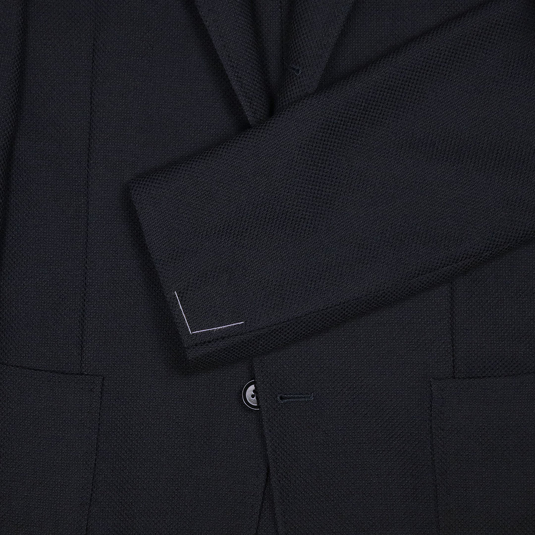 Midnight Blue Four Season Wool Balloon Blazer