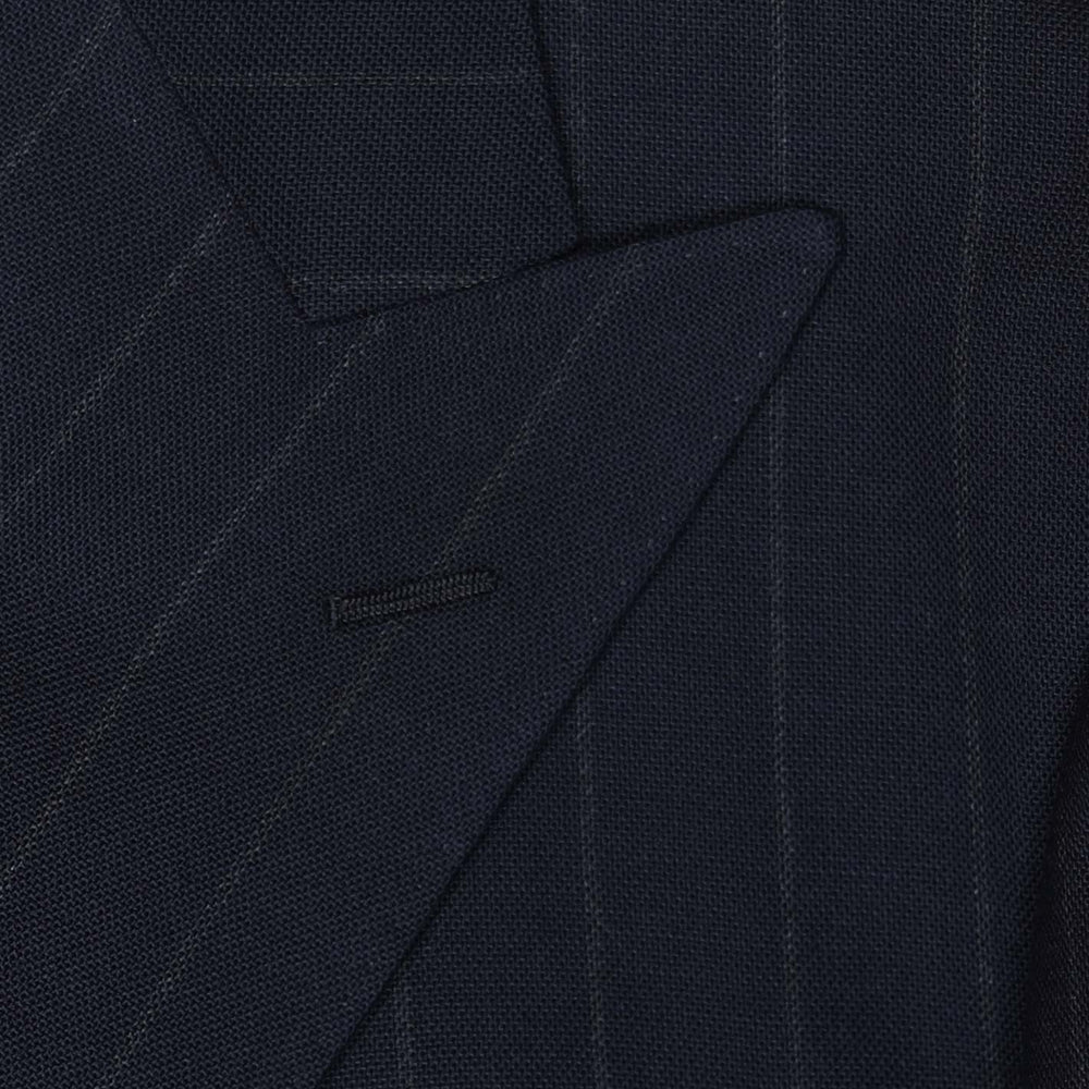Navy Chalk Stripe Double-Breasted Fresco Wool Suit