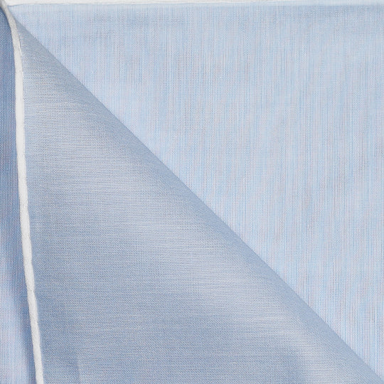 Light Blue Satin Cotton Pocket Square