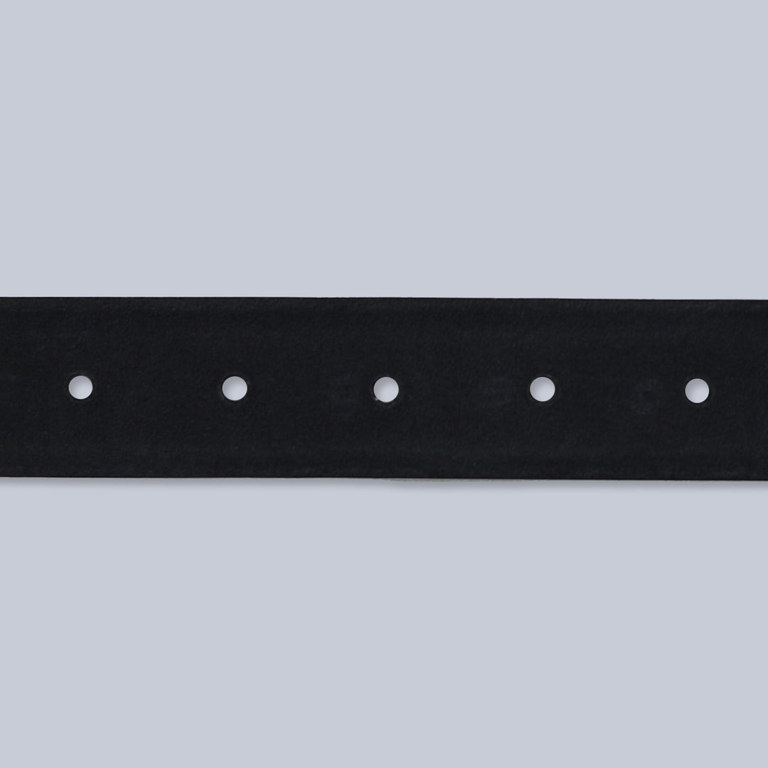 Black Suede Brass Buckle Belt