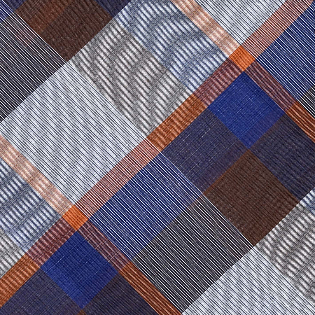 Blue Brown Aspen Cotton Pocket Square