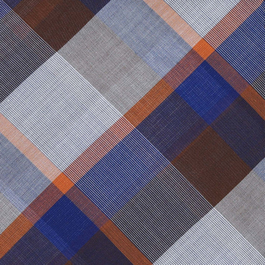 Blue Brown Aspen Cotton Pocket Square