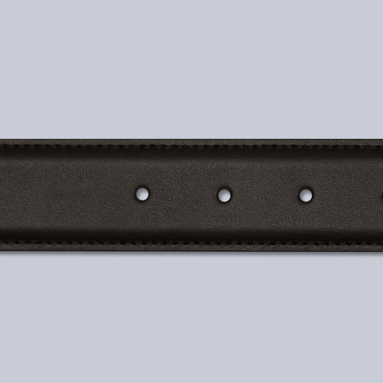 Dark Brown Leather Brass Buckle 35mm Belt