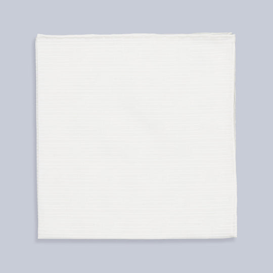 Les Pois Blanc Cotton Pocket Square
