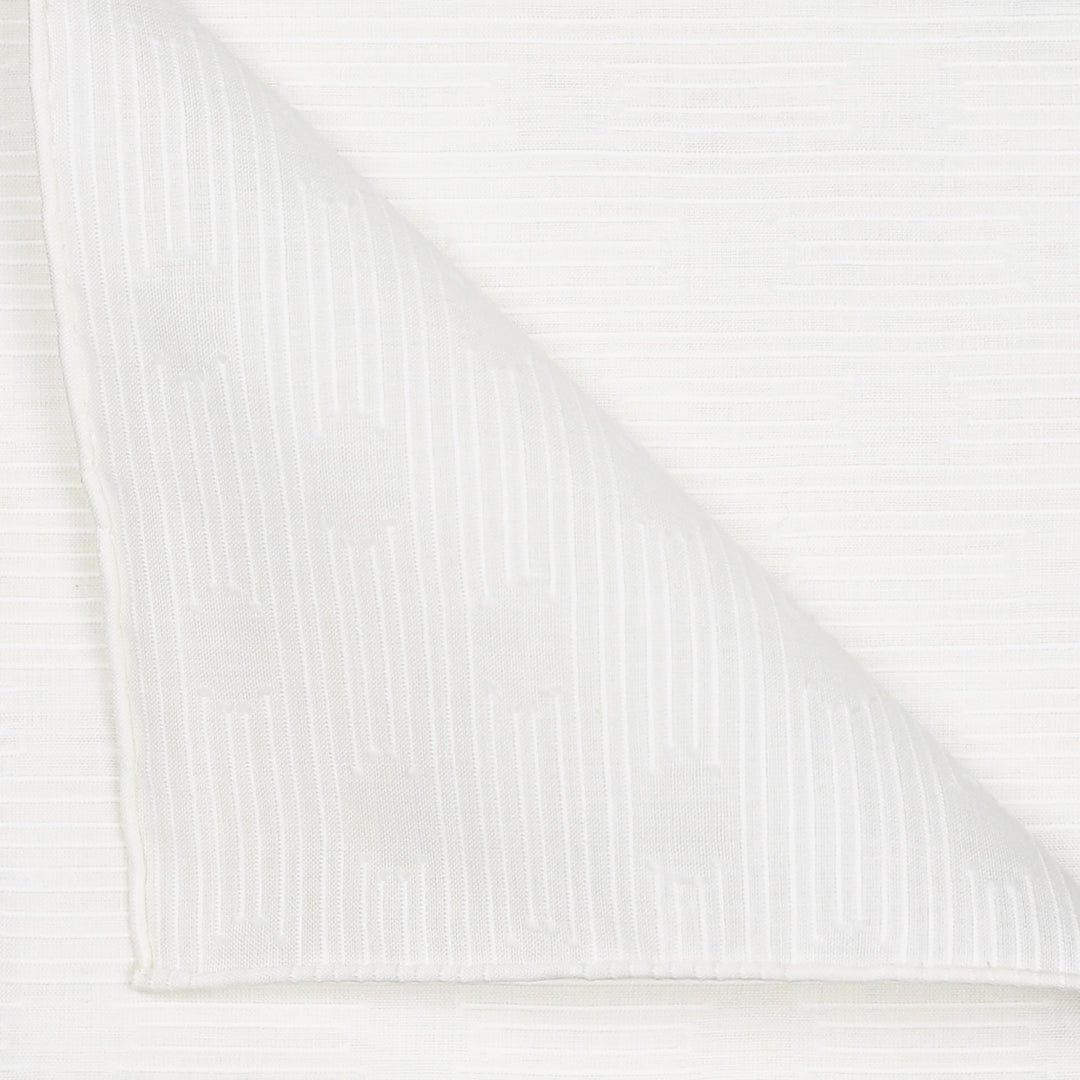 Les Pois Blanc Cotton Pocket Square