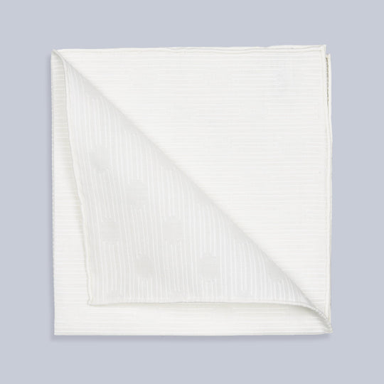 Les Pois Blanc Cotton Pocket Square
