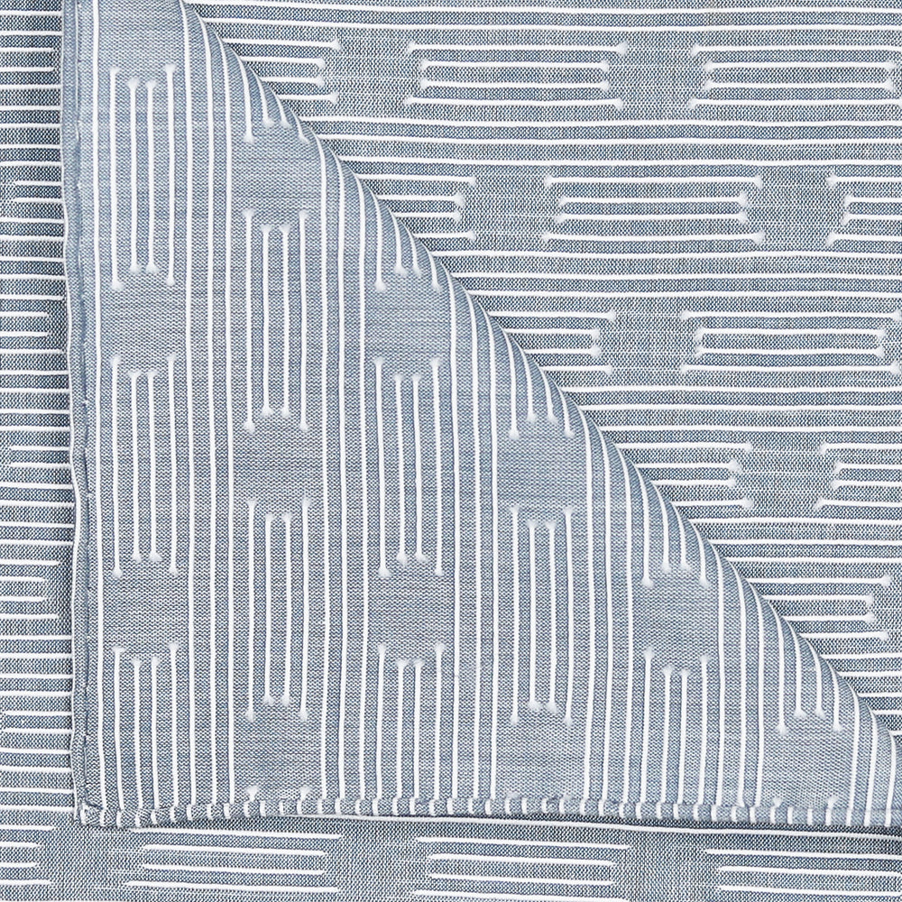 Les Pois Mineral Blue Cotton Pocket Square