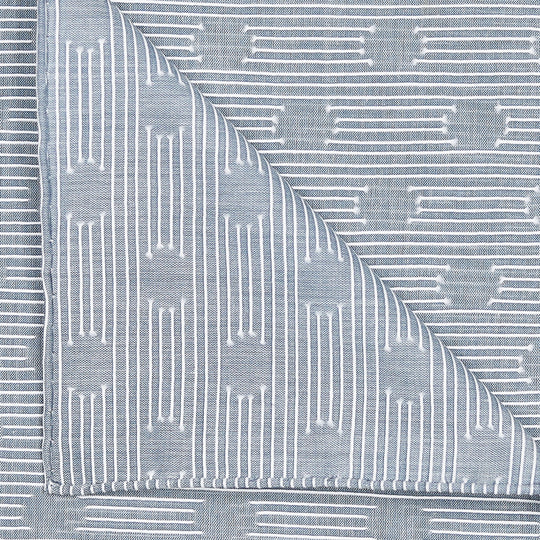 Les Pois Mineral Blue Cotton Pocket Square