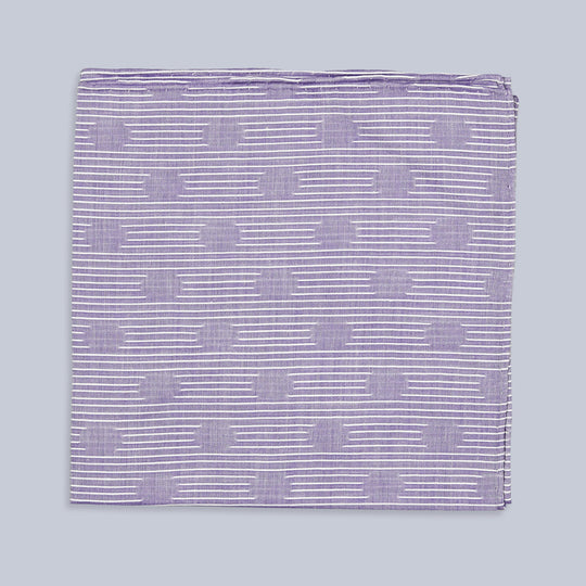 Les Pois Violet Cotton Pocket Square