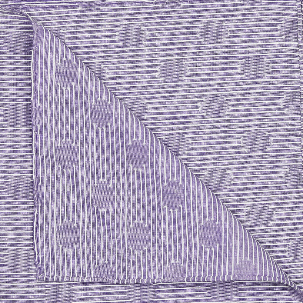 Les Pois Violet Cotton Pocket Square