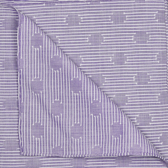 Les Pois Violet Cotton Pocket Square