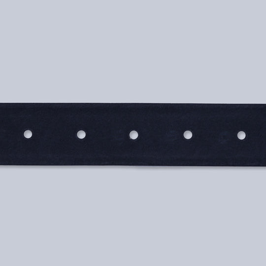 Navy Suede Brass Buckle Belt