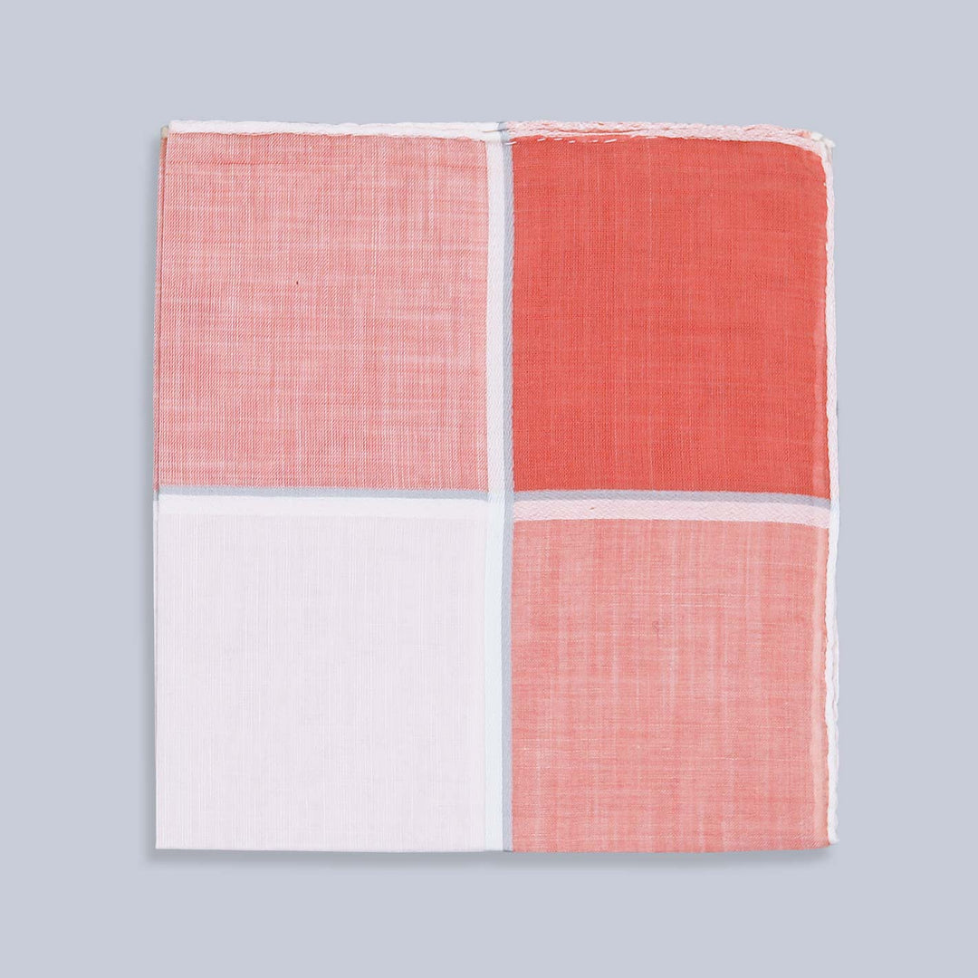 Red Archive Divers Cotton Pocket Square