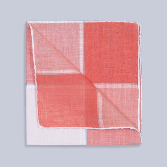 Red Archive Divers Cotton Pocket Square