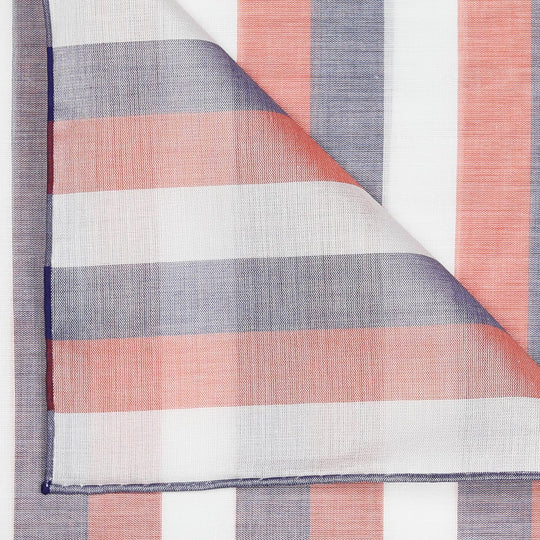 Orange Blue Ravello Cotton Pocket Square