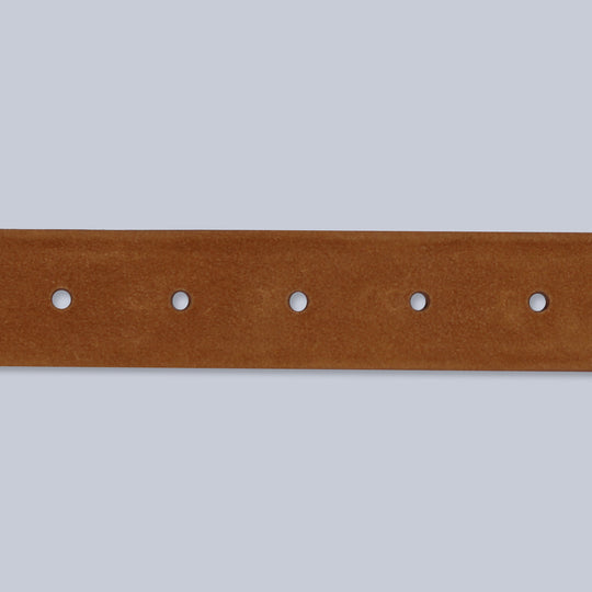 Snuff Suede Brass Buckle Belt