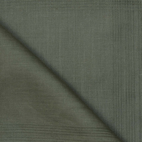 Green Cotton Linen Pocket Square