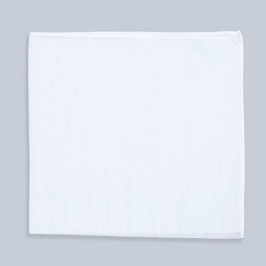 White Waves Cotton Pocket Square